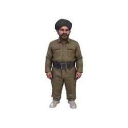 Sikh Soldier – Indian Military Uniform (1940s–1970s Style)