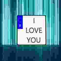 Motorcycle license plate - I LOVE YOU