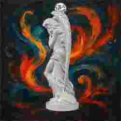 Weeping Guardian Angel Marble Statue – SoliDRawinGs SG774