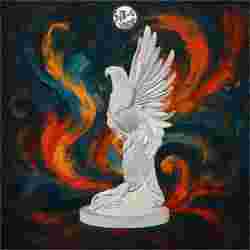 Rising Wooden Eagle Guardian Statue – SoliDRawinGs SG777
