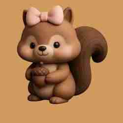 SOUVENIR FOREST ANIMAL BABY SQUIRREL