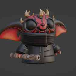Baby Maul (Darth Maul x Baby Yoda)
