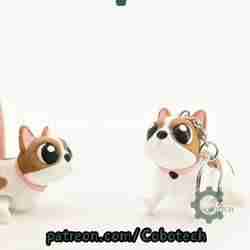 Cobotech French Bulldog For Animal Lovers Articulated Keychain - Cute Backpack Keychain