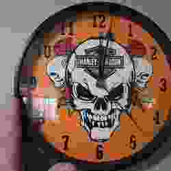 Harley Davidson Themed 9" Wall Clock