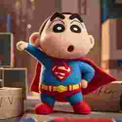 Crayon Shin - chan in Superman Costume STL Model