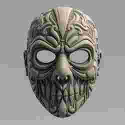 Gothic Halloween Face Mask – Intricate Ornamental Design