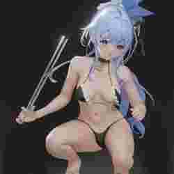 Anime Bikini Girl STL Model