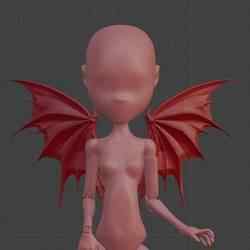 demonic custom wings for Monster High