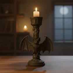 Gothic black bat (candle holder)