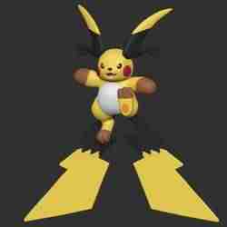 mega raichu x pokemon stl
