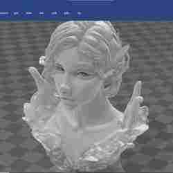 Serene woman elf bust