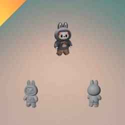 Labubu Plushie-Style Toy in Hoodie – 3D Printable Cute Collectible  STL and GLB Format