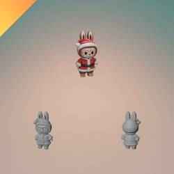 Santa Labubu Plushie-Style Toy – 3D Printable Christmas Figure  STL and GLB Format