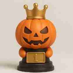 Halloween Pumpkin Trophy STL - 1st Place Award | Spooky Contest Prize | 3D Print Model
