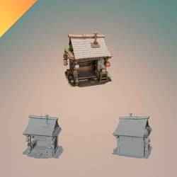 Japanese Tea House – 3D Printable Stylized Miniature Building  STL and GLB Format