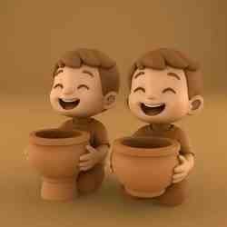 Joyful Boy Planter Container Dish STL