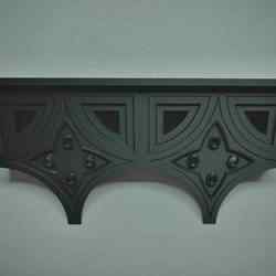 Cathedral-Inspired Tapered Wall Shelf - Double