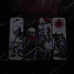Summer Skeleton Bookmarks 2