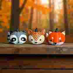 Chibi Animal Pumpkins Pack 2 - Fox, Deer, Raccoon