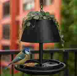 All-in-One 3D Printed Bird Feeder STL File, Modern Hanging Garden Birdfeeder for Wild Birds, Bird Lover Gift | Digital Download