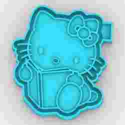 Hello Kitty reading a book - freshie mold - STL for silicone mold
