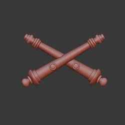 Field Artillery (US Army) 3d relief .stl file