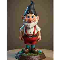 2252 Fairy Tale Gnome - Color Full-Body Figurine on Base, magic, creature, fantasy, wood, faun, gorgon, warrior, wild, fox, monster, cat, dog, fair, witch, werewolf, horror, beast, gothic, troll