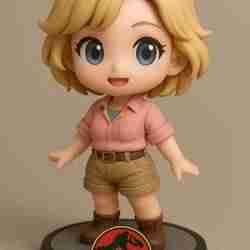 jurassic park characters chibi stl v2