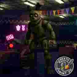 Springtrap FNAF 3D Printable Model / Springtrap FNAF Modelo 3D Impresible
