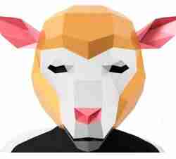 Sheep Mask for 3D Printing - Ideal for Cosplay and Costumes