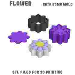 Flower bath bomb mold