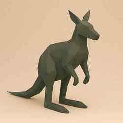 🦘 Low Poly Kangaroo 3D Model – STL for 3D Printing