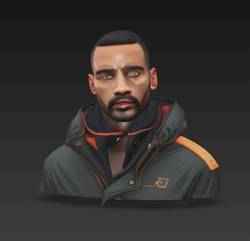 man in jacket bust