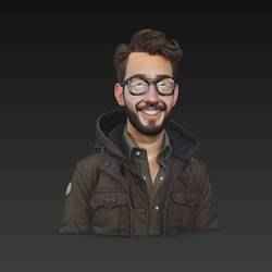 man in jacket bust
