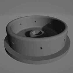 Cardboard core tube cover with M8 nut holder