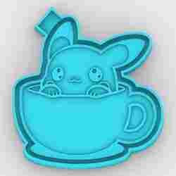 Pikachu inside a coffee cup - freshie mold - STL for silicone mold
