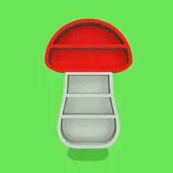 3D Mushroom Mini Bookshelf - Magical & Creative Touch