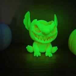 Halloween Pumpkin Lantern – Evil Stitch with Top Hat