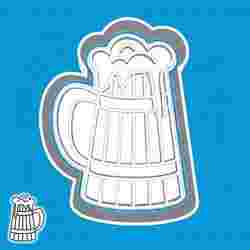 Oktoberfest cookie cutters - beer mug (style 2)