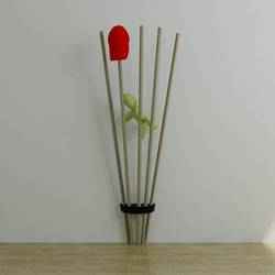 Modular Wall-Mount Holder for Wooden Poles and Creative Storage