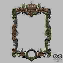 Free Royal Crown Frame – Ornate 3D STL for CNC & Printing