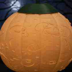 Halloween Pumpkin Lithophane Lamp STL - Glowing Jack-o-Lantern 3D Printable
