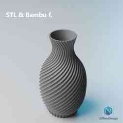 Modern Spiral Vase – Minimalist 3D Printable Decorative Design (STL + Bambu File)