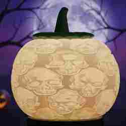Realistic Skulls Halloween Pumpkin Lithophane Lamp STL - Spooky Shade 3D Printable