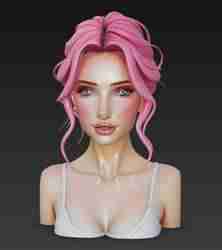 Barbie doll, doll head, mannequin, face, human face, anime, hairstyle, decoration, bust, chain, beautiful hairstyle, makeup face.