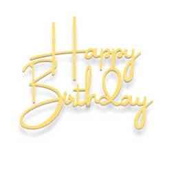 Happy birthday cake topper