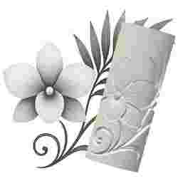 Plumeria & Palm Leaf | Organic Debossed Pattern Roller for Clay | Plumeria & Palm Leaf Tropical 3D Print Design