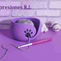 Bowl for dog footprint yarn