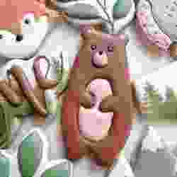 5 size - Standing Bear, Mod Shape Cookie Cutter - SHARP cutting edges - So Versatile!
