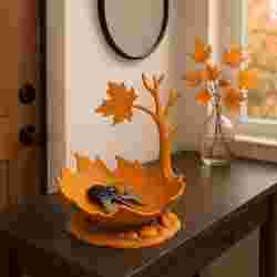 Autumn Leaf Catchall Bowl – Fall Inspired Entryway Organizer